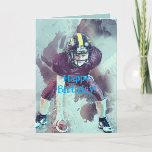 YOUNG FOOTBALL BIRTHDAY CARD