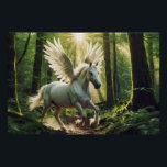 Young Forest Pegasus  Poster<br><div class="desc">About "Soaking Up the Sun" - This is Cirrulean. He is a young member of the Pegasus community,  and lives in the Durandin Forest. He above all of his clan,  most enjoys the warmth of the sun on his back. His name means "Cloud Runner" in the Pegasian tongue.</div>