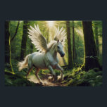 Young Forest Pegasus  Poster<br><div class="desc">About "Soaking Up the Sun" - This is Cirrulean. He is a young member of the Pegasus community,  and lives in the Durandin Forest. He above all of his clan,  most enjoys the warmth of the sun on his back. His name means "Cloud Runner" in the Pegasian tongue.</div>