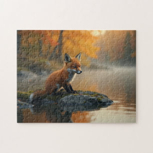 Young Fox in Autumn Jigsaw Puzzle