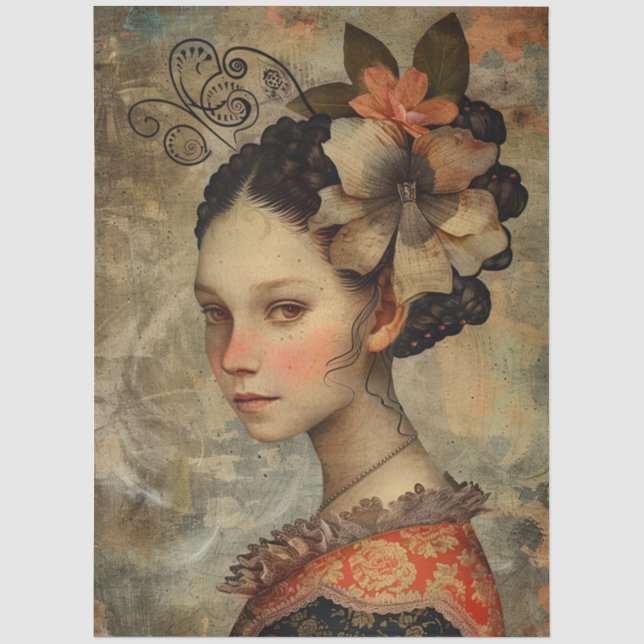Young French Lady IV Tissue Paper (Front)