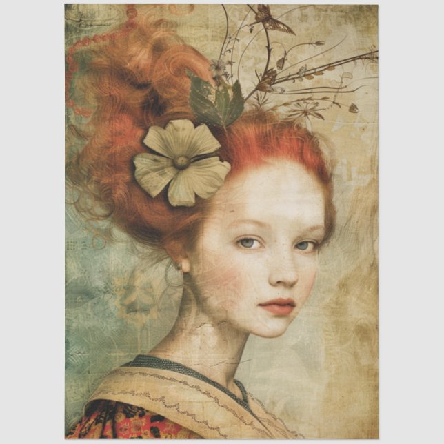 Young French Lady V Tissue Paper (Front)