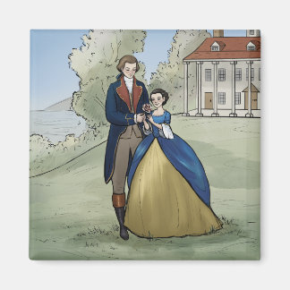 Young George and Martha Washington at Mount Vernon Magnet