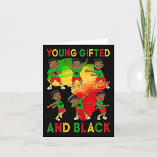 Young Gifted And Black Boys Kids Juneteenth Young Card