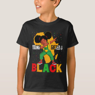 Young Gifted And Black Dabbing Girl Black History T-Shirt