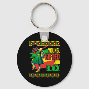 Young Gifted And Black History Month Juneteenth Da Keychain