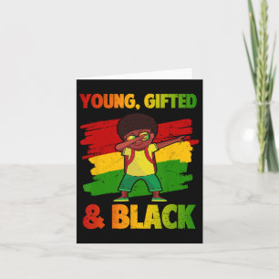 Young Gifted And Black History Month Kids Cute Dab Card