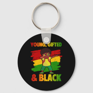 Young Gifted And Black History Month Kids Cute Dab Keychain
