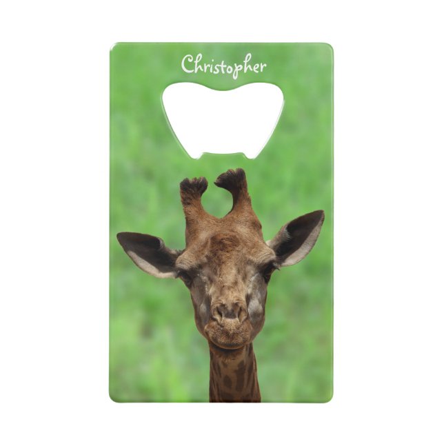 Young Giraffe Bottle Opener Wallet Bottle Opener (Front)