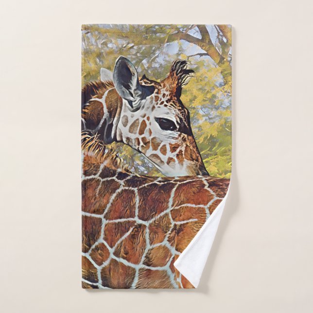 Young Giraffe Hand Towel (Hand Towel)