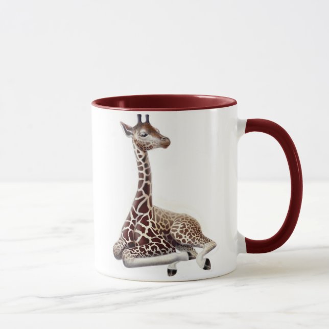 Young Giraffe Ringer Mug (Right)