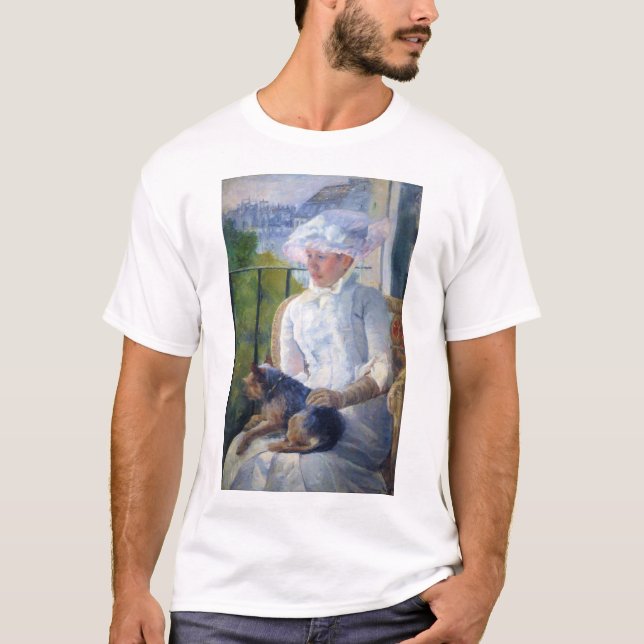 Young Girl and Her Dog, Mary Cassatt T-Shirt (Front)