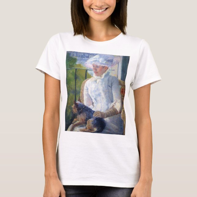 Young Girl and Her Dog, Mary Cassatt T-Shirt (Front)