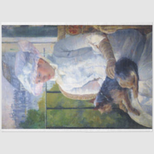 Young Girl and Her Dog, Mary Cassatt Tissue Paper