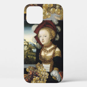 YOUNG GIRL ,ANTIQUE VINEYARD GRAPES AND WINE iPhone 12 CASE