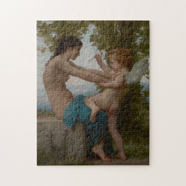 Young Girl Defending Against Eros Bouguereau Jigsaw Puzzle (Vertical)