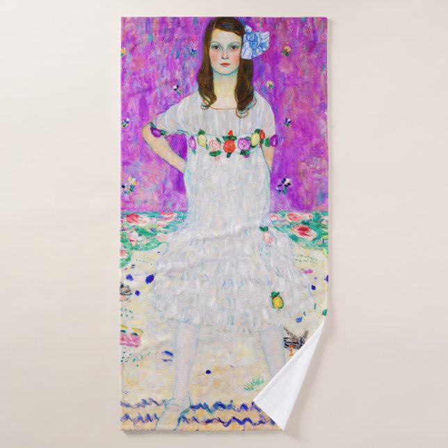 Young Girl, Gustav Klimt Bath Towel (Bath Towel)