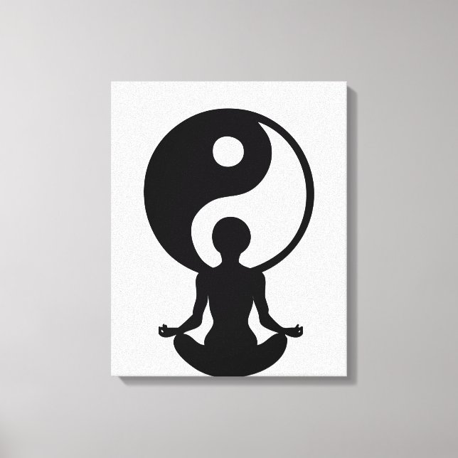 Young girl practising yoga canvas print (Front)