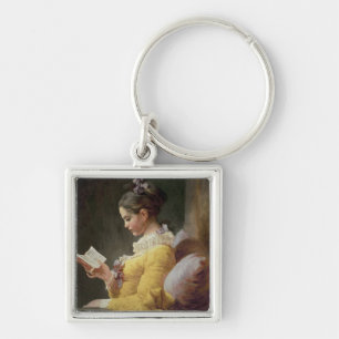 Young Girl Reading, c.1776 Keychain
