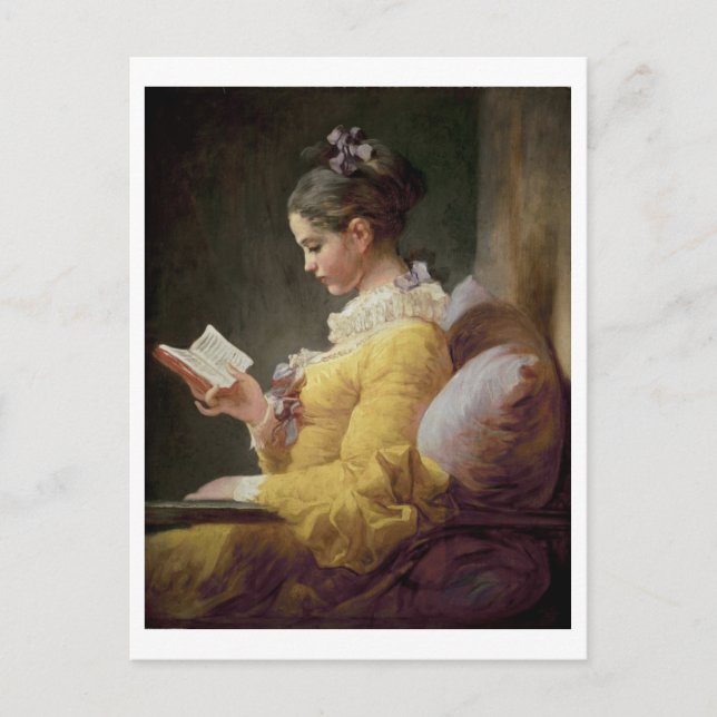 Young Girl Reading, c.1776 Postcard (Front)