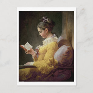 Young Girl Reading, c.1776 Postcard