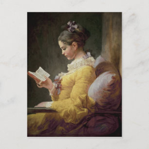 Young Girl Reading, c.1776 Postcard