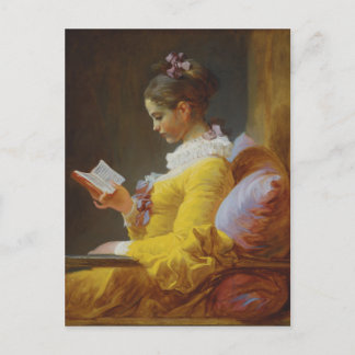 Young Girl Reading - Jean-Honoré Fragonard Postcard