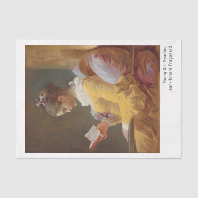 Young Girl Reading Jean-Honoré Fragonard  Tissue Paper (Front)