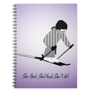 Young Girl Skier Notebook