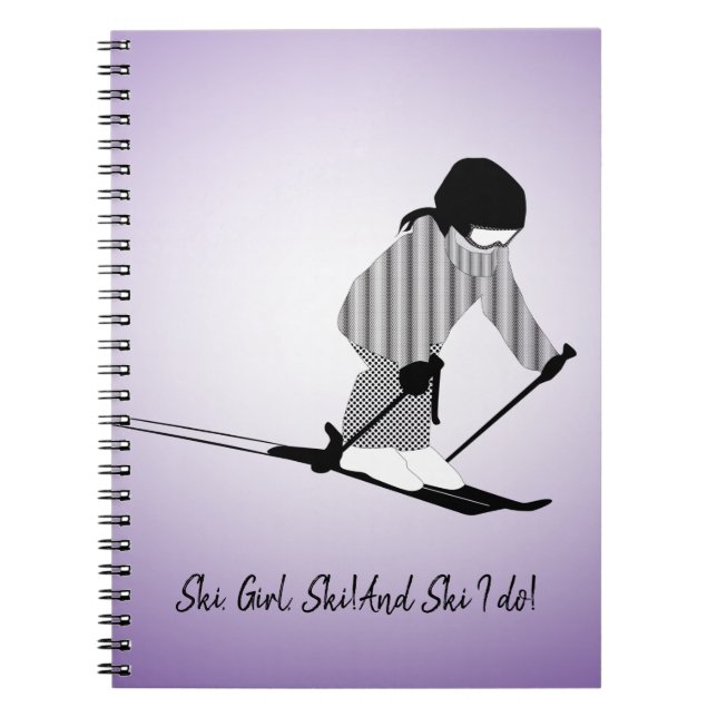 Young Girl Skier Notebook (Front)