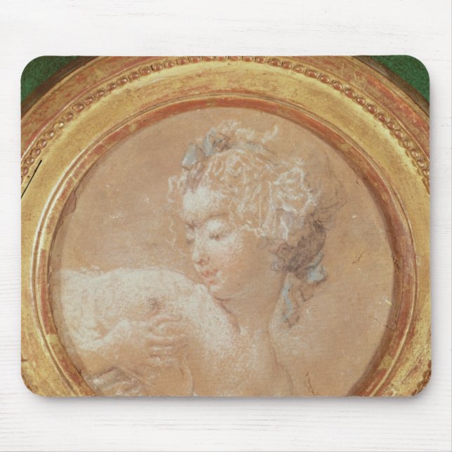 Young Girl Squeezing her Breast Mouse Pad (Front)