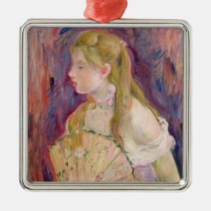 Young Girl with a Fan, 1893 Metal Ornament