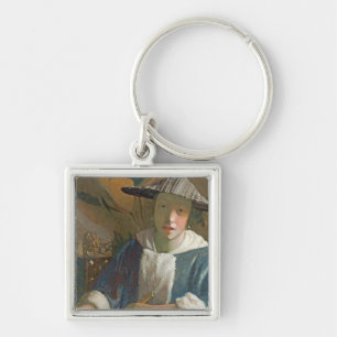Young Girl with a Flute, c.1665-70 Keychain