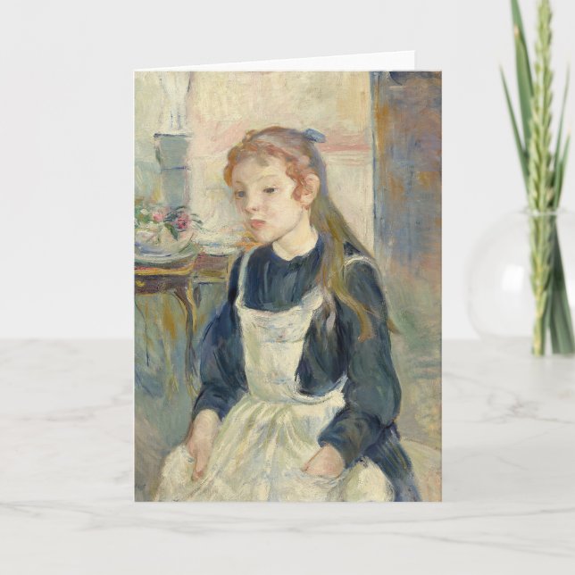 Young Girl with an Apron | Berthe Morisot Card (Front)