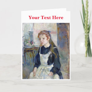 Young Girl with an Apron by Berthe Morisot Thank You Card