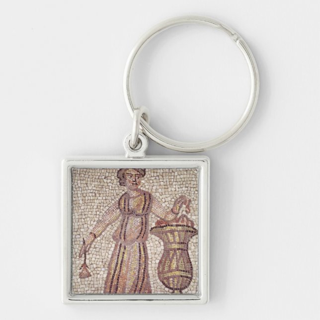 Young girl with flowers keychain (Front)