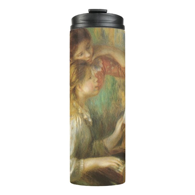 Young Girls at Piano by Pierre Renoir Thermal Tumbler (Front)