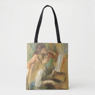Young Girls at Piano by Pierre Renoir Tote Bag
