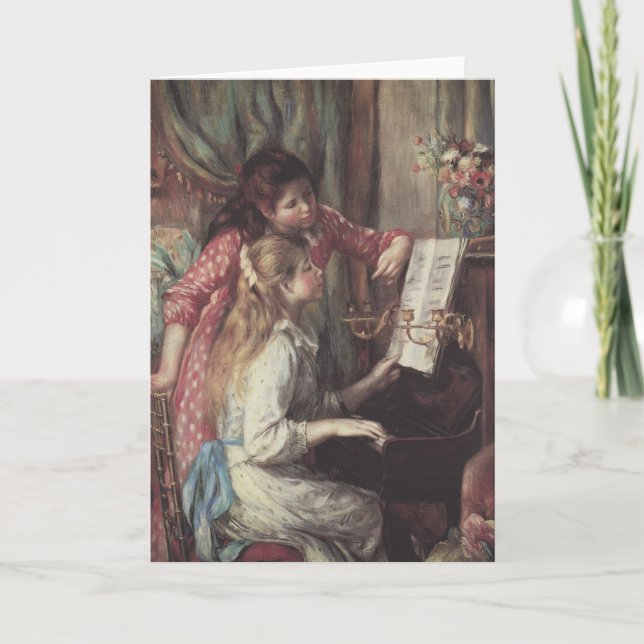 Young Girls at the Piano by Pierre Renoir Card (Front)