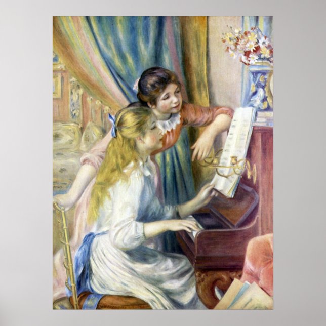 Young Girls at the Piano by Pierre Renoir Poster (Front)