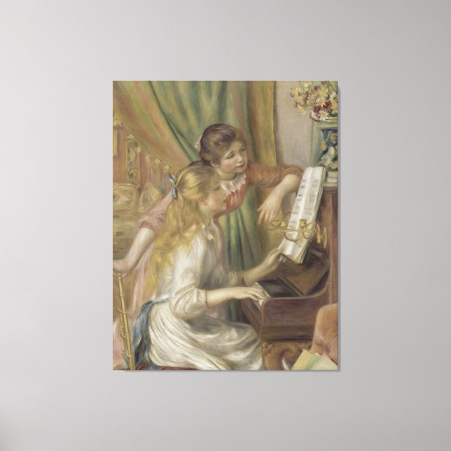 Young Girls at the Piano Canvas Print (Front)