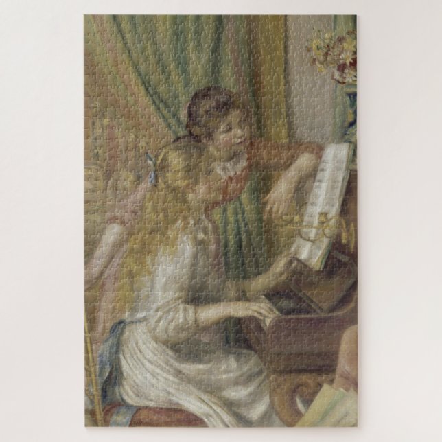 Young Girls at the Piano Jigsaw Puzzle (Vertical)