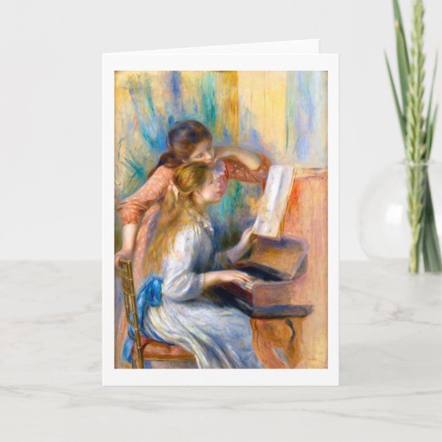 Young Girls at the Piano, Renoir Card (Front)