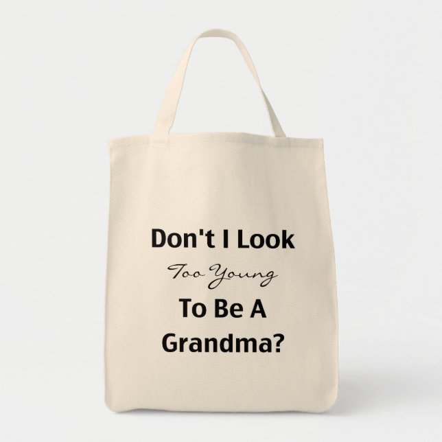 Young Grandma (customizable) Tote Bag (Front)