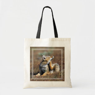 Young Grey Fox at Torres Del Paine National Park Tote Bag