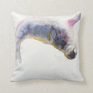 Young grey seal Gweek 2003 Throw Pillow
