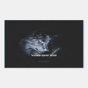 YOUNG GREY WOLF Wildlife Supporter Stickers