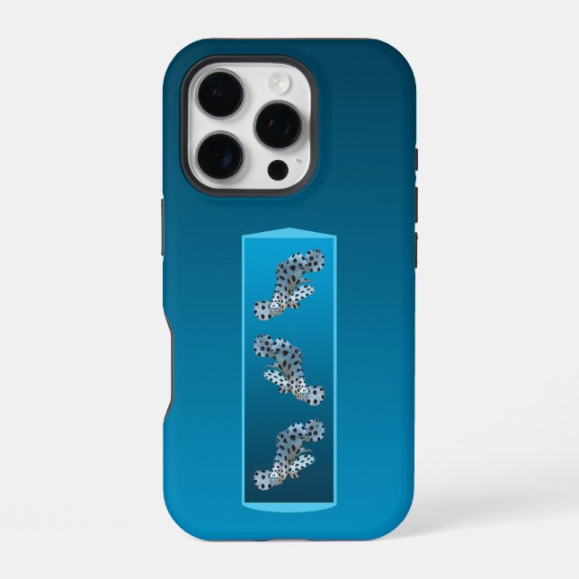 Young Grouper - Design gradient blue background |  iPhone Case (Back)