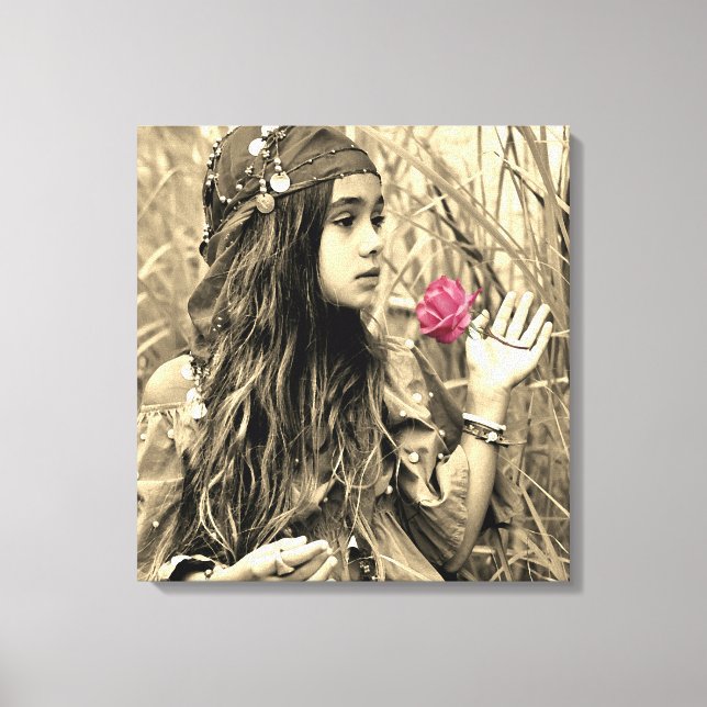 Young Gypsy Girl Canvas Print   (Front)