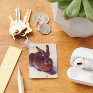 Young Hare by Albrecht Durer, Renaissance Fine Art Keychain